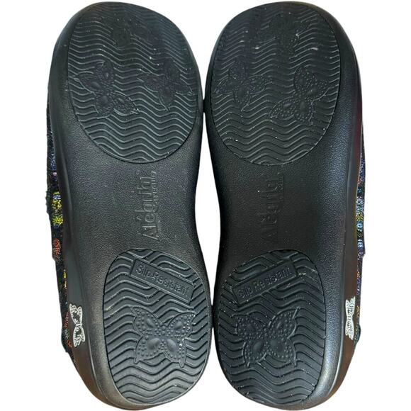 Alegria Keli PRO Sugar Skulls Dottie Slip On Professional Clog Shoes Black 37 - Picture 12 of 13